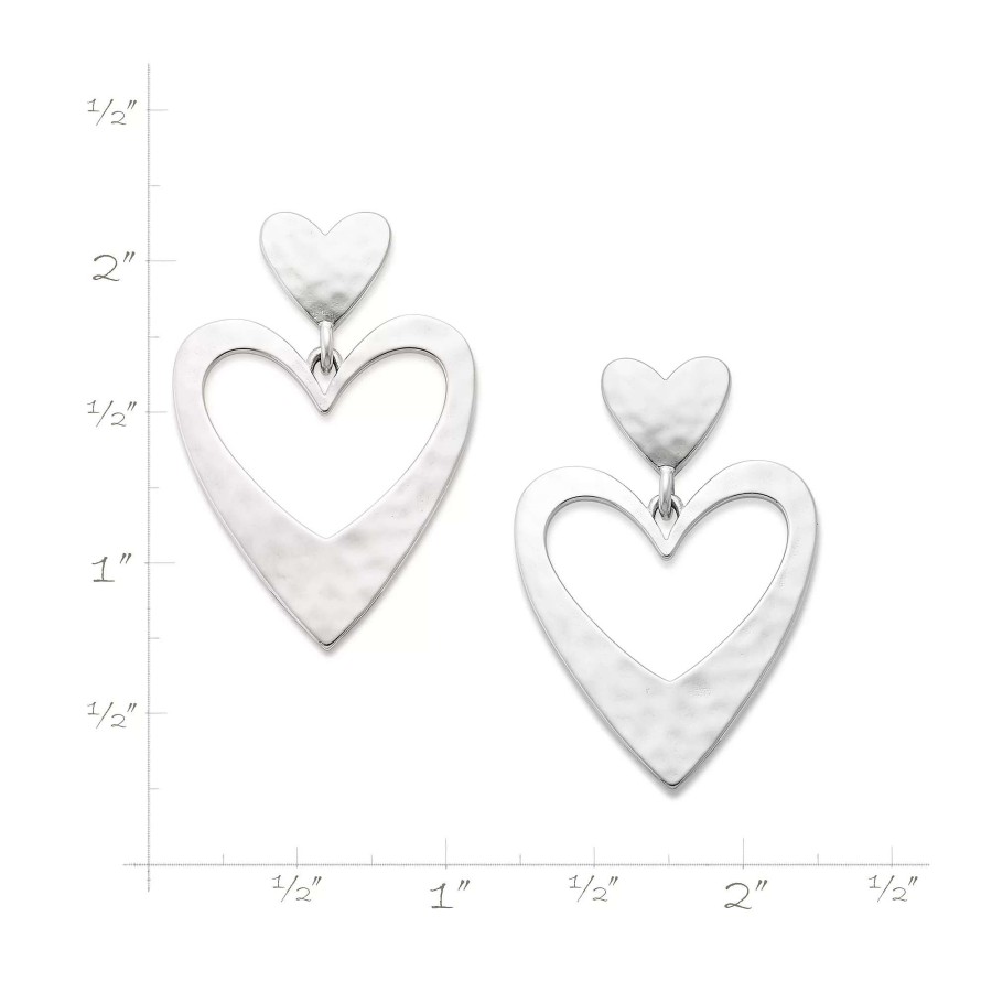 James Avery Hammered Double Heart Drop Earrings | Earrings