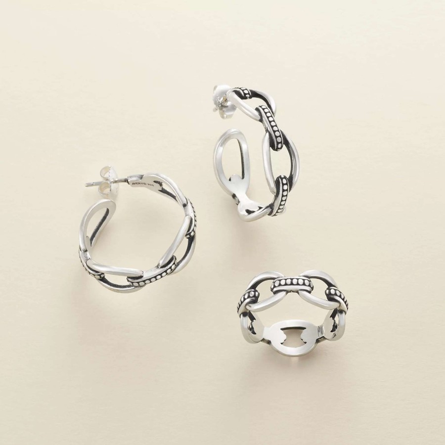 James Avery Beaded Connected Links Hoops | Earrings