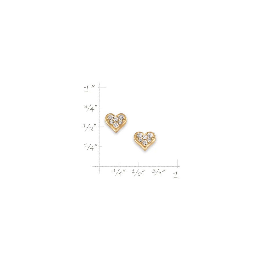 James Avery Delicate Pave Diamond Heart Studs | Earrings