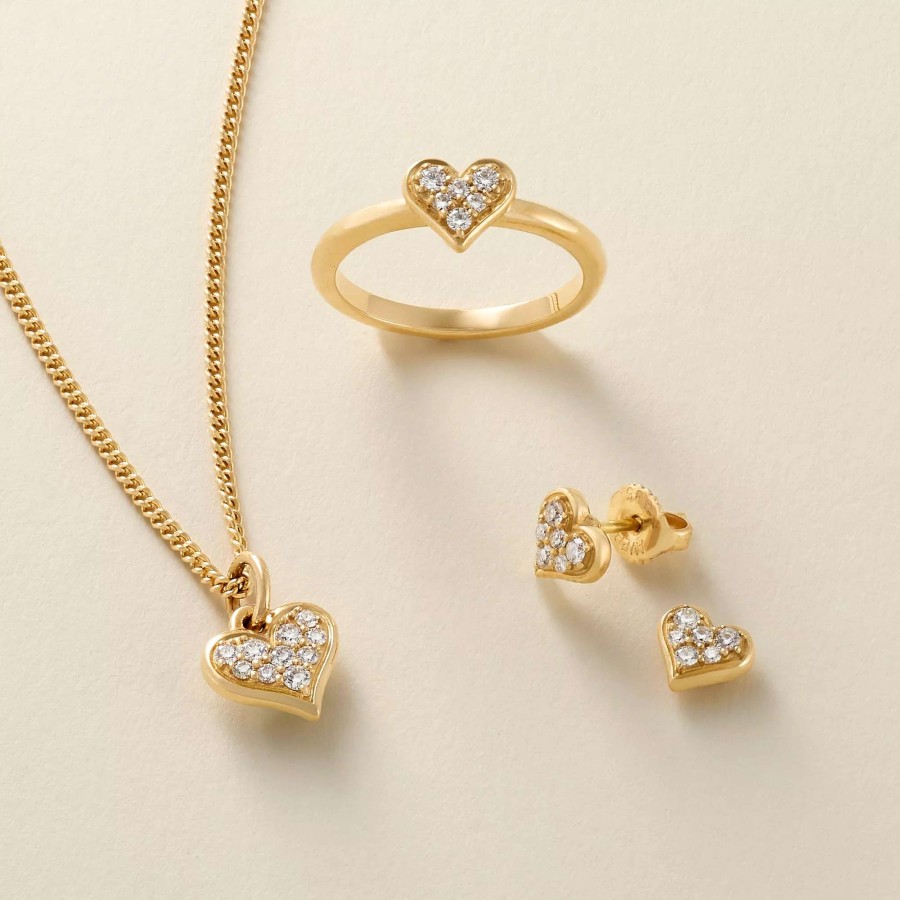 James Avery Delicate Pave Diamond Heart Studs | Earrings