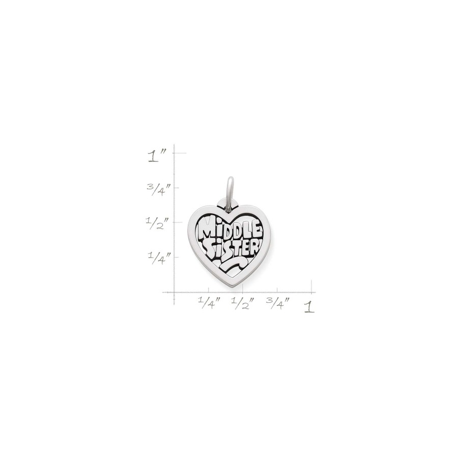 James Avery Middle Sister Heart Charm | Charms