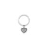 James Avery Petite Floral Heart Charm Dangle Ring | Rings