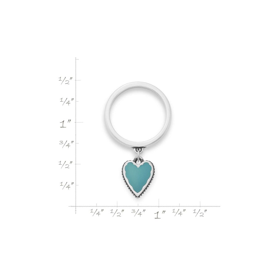 James Avery Small Enamel Heart Charm Dangle Ring | Rings