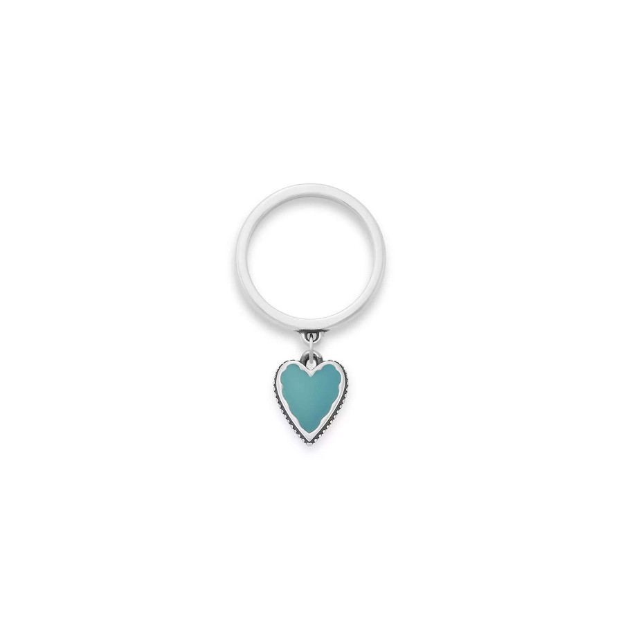 James Avery Small Enamel Heart Charm Dangle Ring | Rings