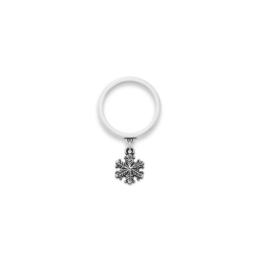 James Avery Aspen Snow Crystal Charm Dangle Ring | Rings