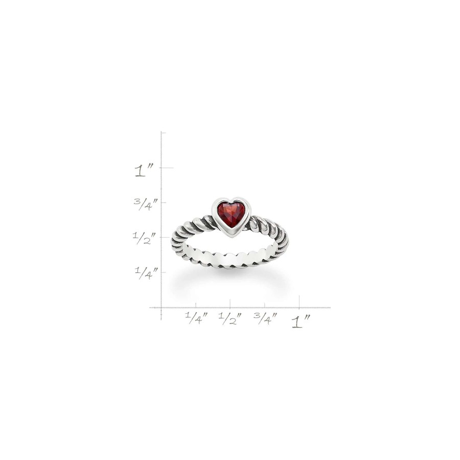 James Avery Gemstone Heart Twisted Wire Ring | Rings